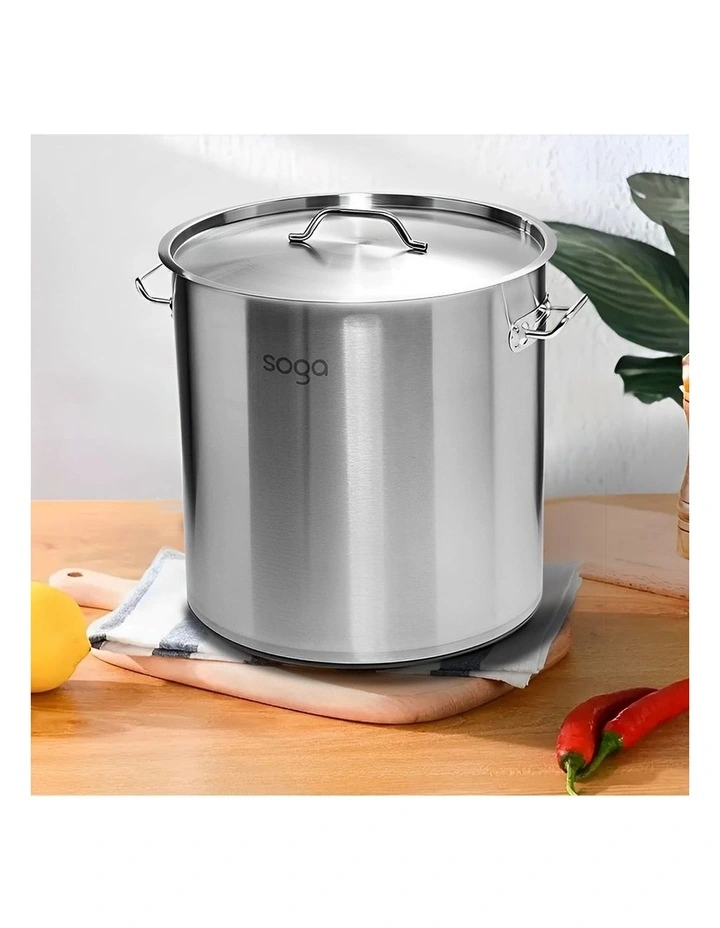 SOGA 18/10 Stainless Steel Stock Pot Set 32L & 98L image 3