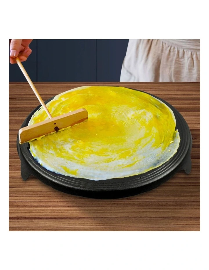 SOGA 2X 33cm Reversible Cast Iron Crpe Pan image 7