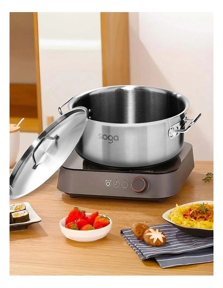SOGA 18/10 Stainless Steel Stock Pot Set 14L & 50L image 2