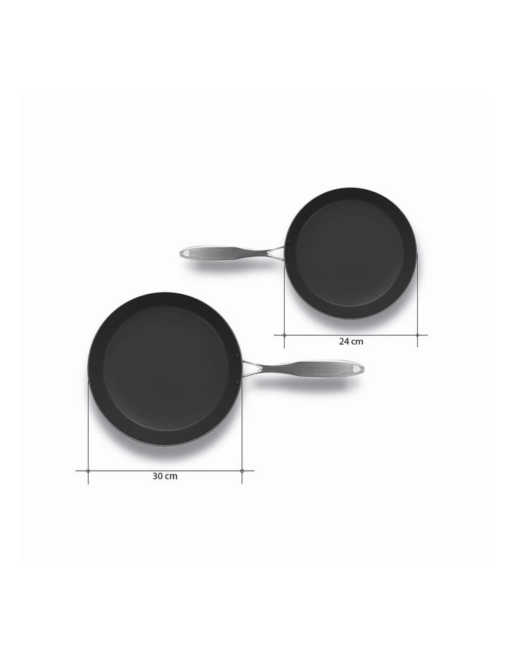 SOGA Stainless Steel Non-Stick Induction Fry Pan Set 24cm & 30cm image 4