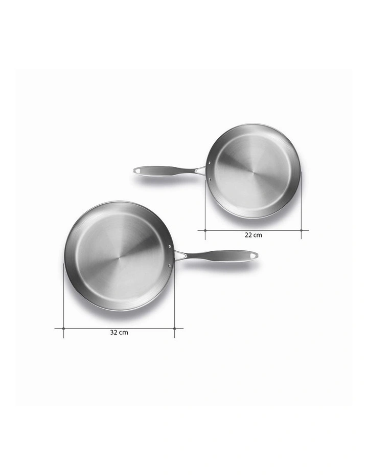 SOGA Stainless Steel Induction Fry Pan Set 22cm & 32cm image 6