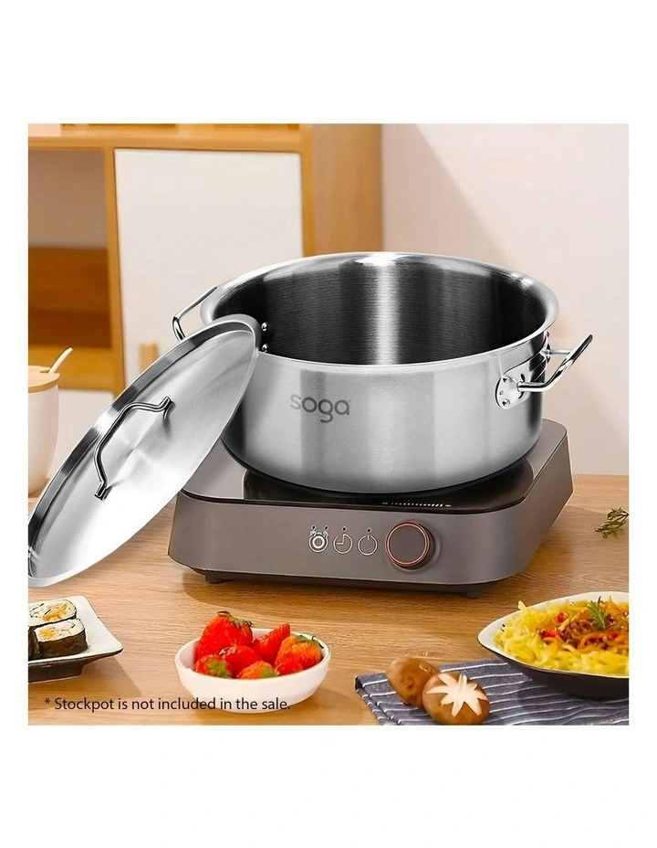 SOGA Stainless Steel Stock Pot 35cm Lid Only image 2
