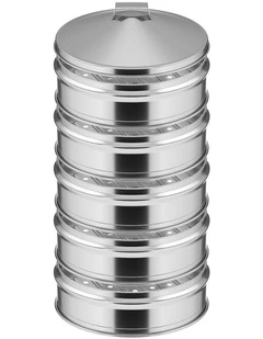 SOGA 22cm 5 Tier Stainless Steel Food Steamer with Lid