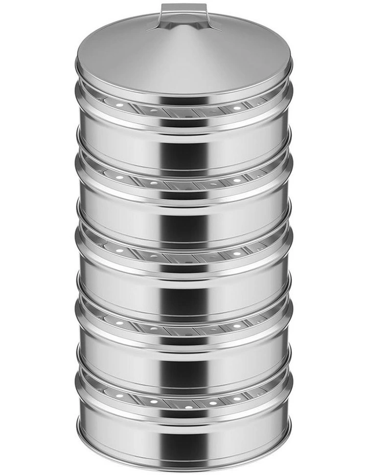 SOGA 22cm 5 Tier Stainless Steel Food Steamer with Lid image 1