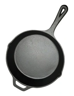 SOGA Round Cast Iron Sizzle Platter with Handle 30cm