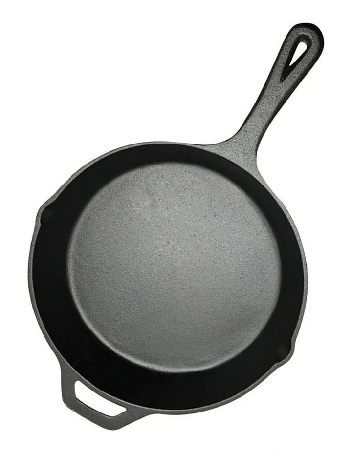 SOGA Round Cast Iron Sizzle Platter with Handle 30cm image 1