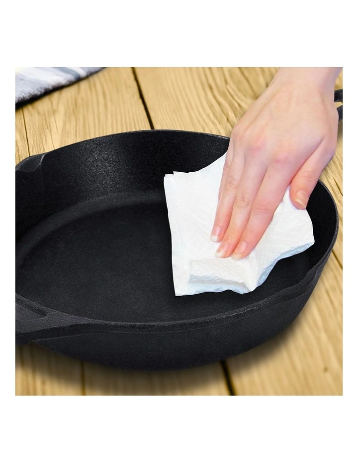 SOGA Round Cast Iron Sizzle Platter with Handle 30cm image 6