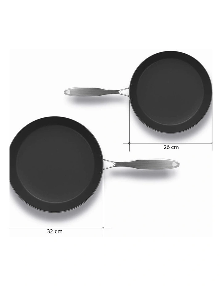 SOGA Stainless Steel Non-Stick Induction Fry Pan Set 26cm & 32cm image 4