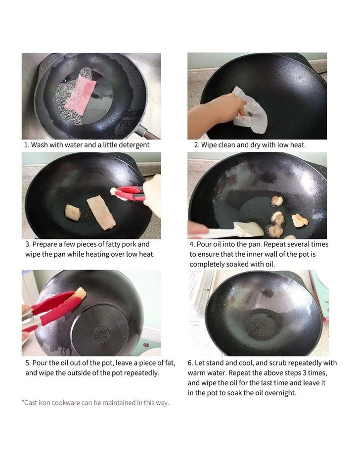 SOGA Cast Iron Frying Pan Skillet Sizzle Platter 35cm image 6