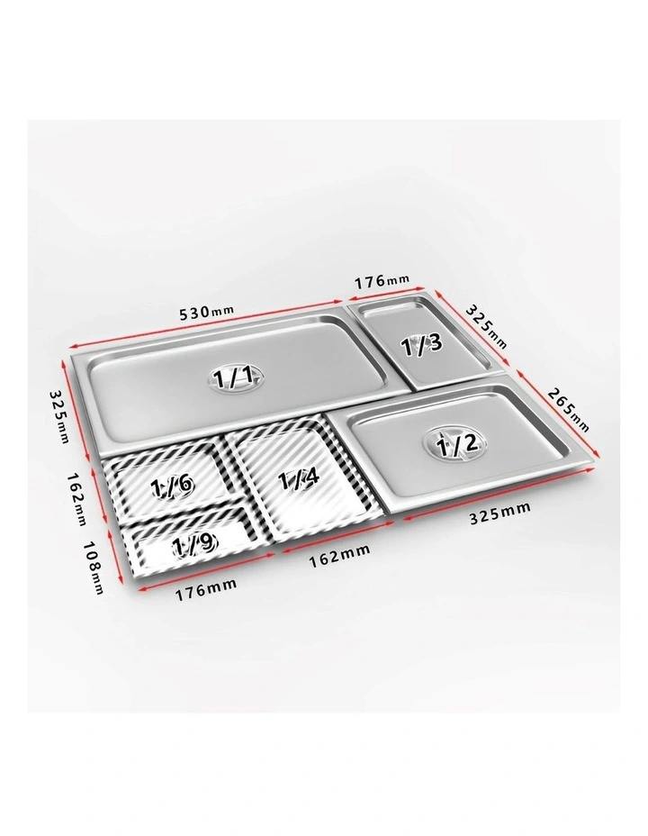 SOGA Stainless Steel Gastronorm Pan Lid 1/3 image 5