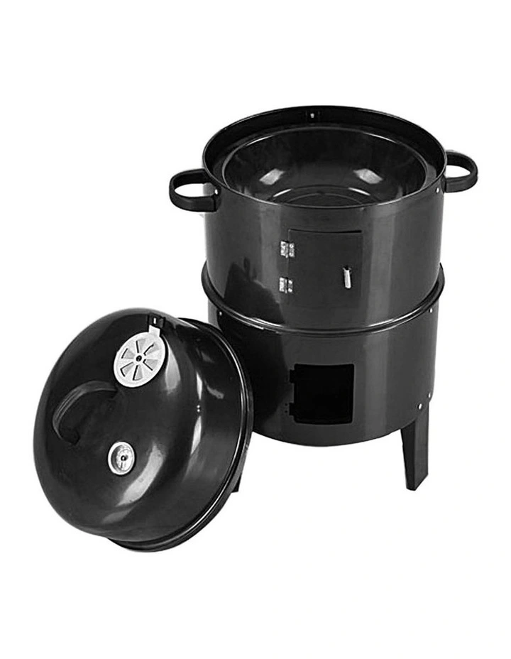 SOGA 3-in-1 Outdoor Charcoal BBQ Grill and Smoker image 2