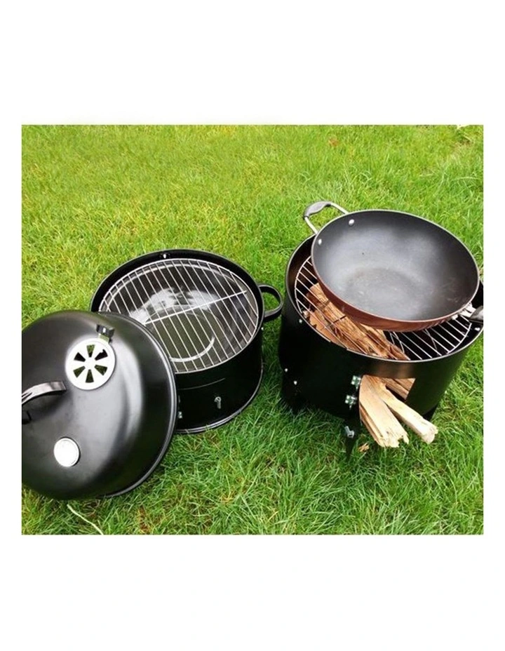 SOGA 3-in-1 Outdoor Charcoal BBQ Grill and Smoker image 5