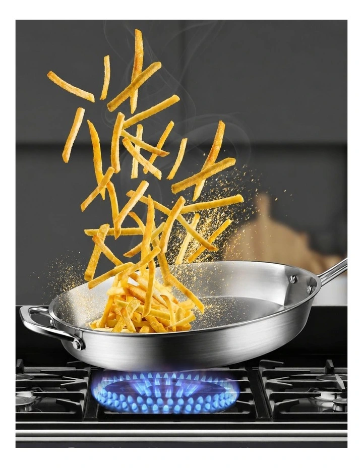 SOGA Stainless Steel Induction Fry Pan 34cm image 3