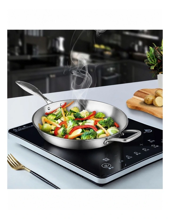 SOGA Stainless Steel Induction Fry Pan 34cm image 4