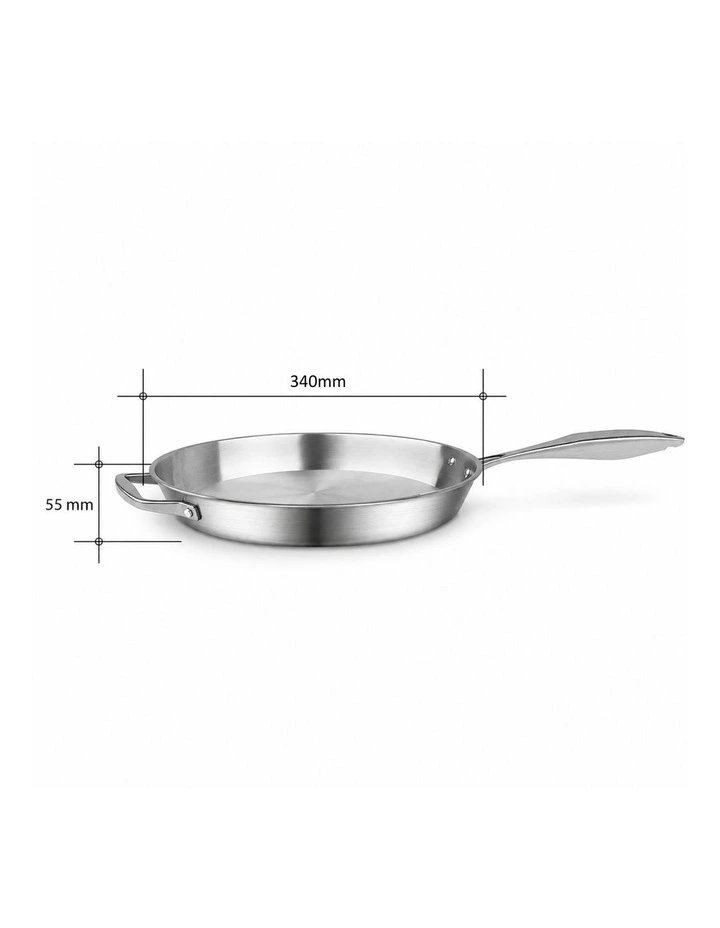 SOGA Stainless Steel Induction Fry Pan 34cm image 5