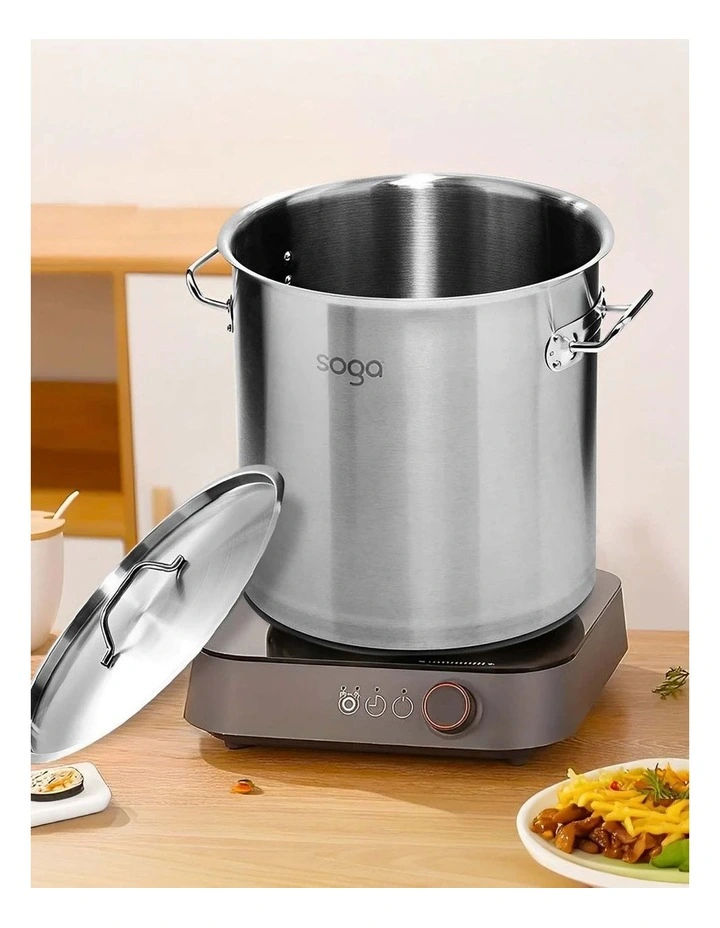 SOGA 18/10 Stainless Steel Stock Pot Set 17L & 50L image 3