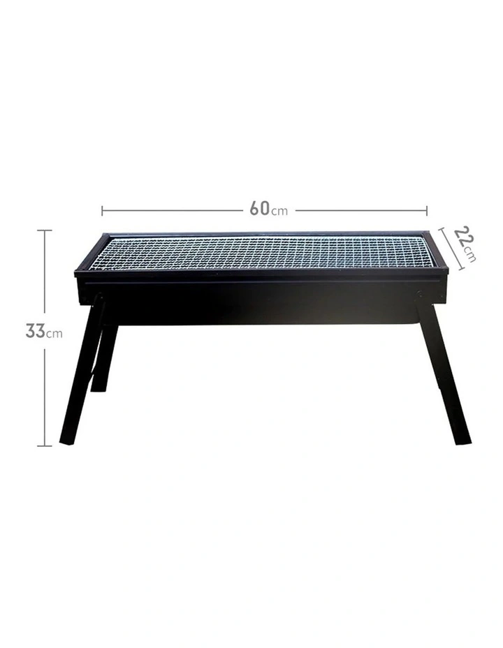 SOGA 60cm Portable Folding Box-Type Charcoal BBQ Grill image 3