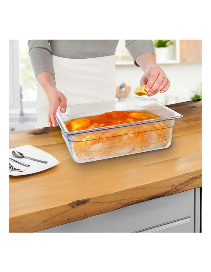 SOGA 150mm Clear Gastronorm GN Pan 1/2 Food Tray Storage image 4