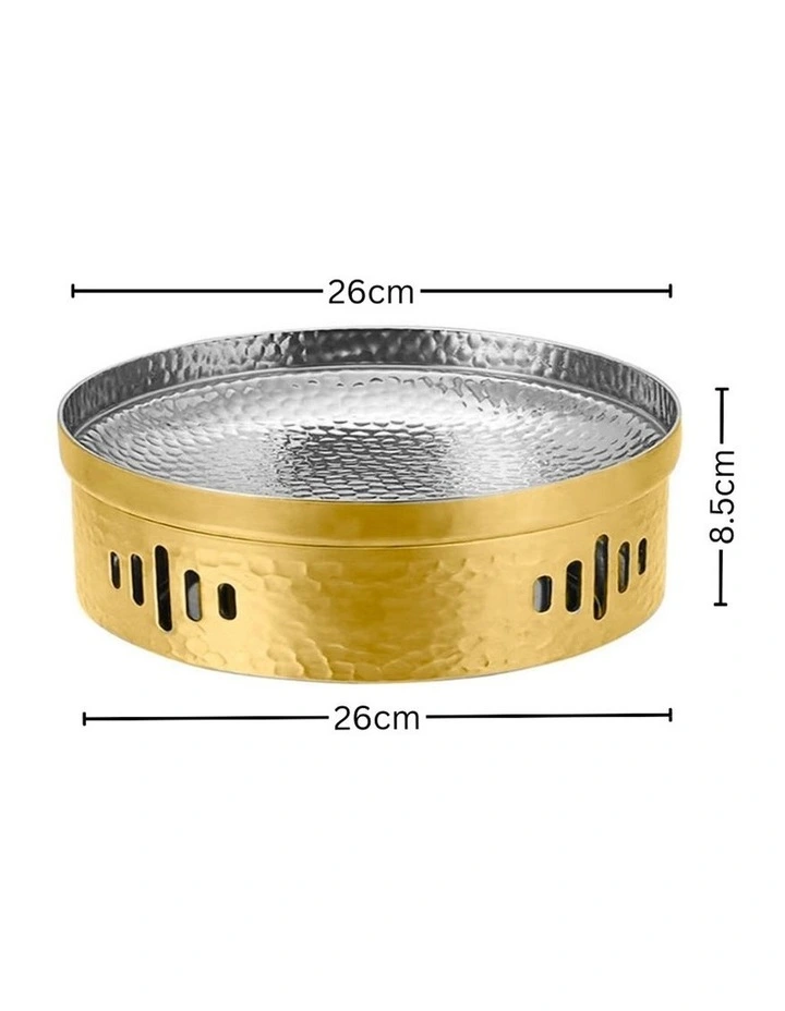 SOGA 26cm Hammered Dry Pot Gold Stainless Steel image 6