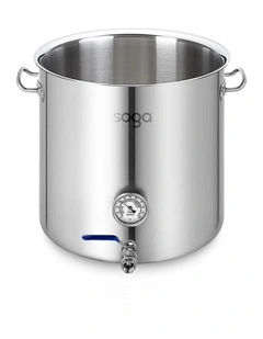 SOGA Stainless Steel Brewery Pot with Beer Valve No Lid 50L
