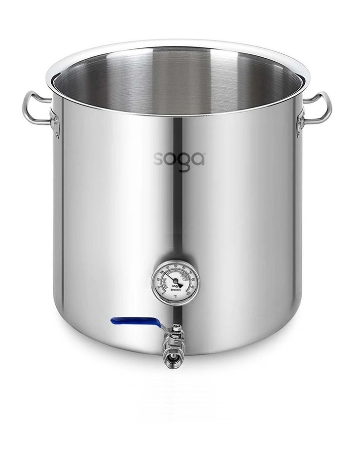 SOGA Stainless Steel Brewery Pot with Beer Valve No Lid 50L image 1