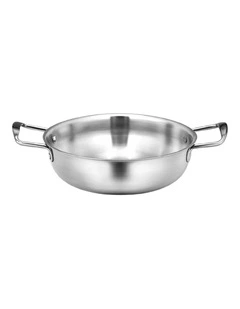 SOGA 20cm Seafood Dry Pot Silver Stainless Steel