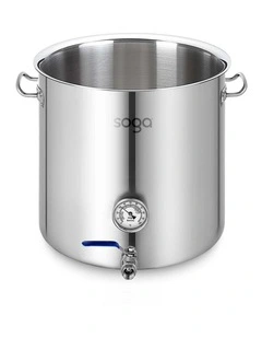 SOGA Stainless Steel Brewery Pot with Beer Valve No Lid 130L