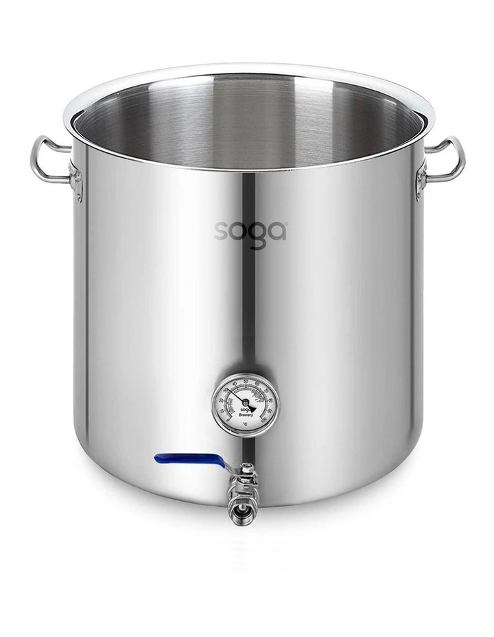 SOGA Stainless Steel Brewery Pot with Beer Valve No Lid 130L image 1