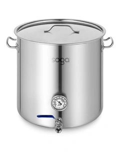 SOGA Stainless Steel Brewery Pot with Beer Valve 130L