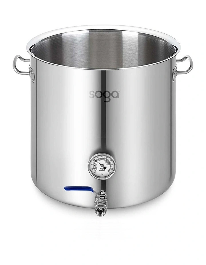 SOGA Stainless Steel Brewery Pot with Beer Valve No Lid 98L image 1