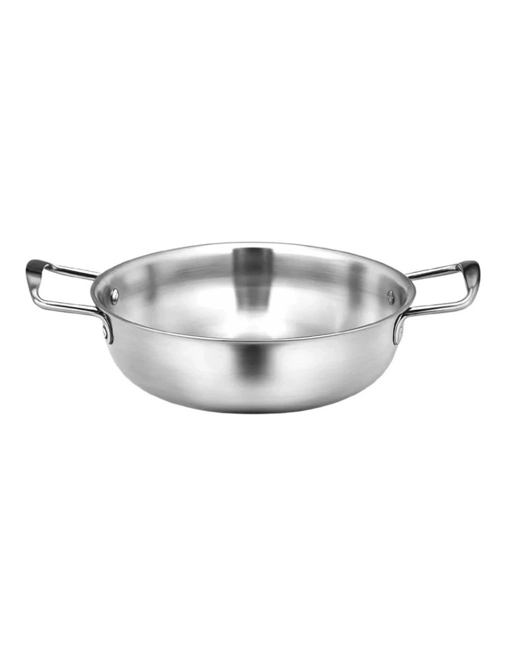 SOGA 22cm Seafood Dry Pot Silver Stainless Steel image 1