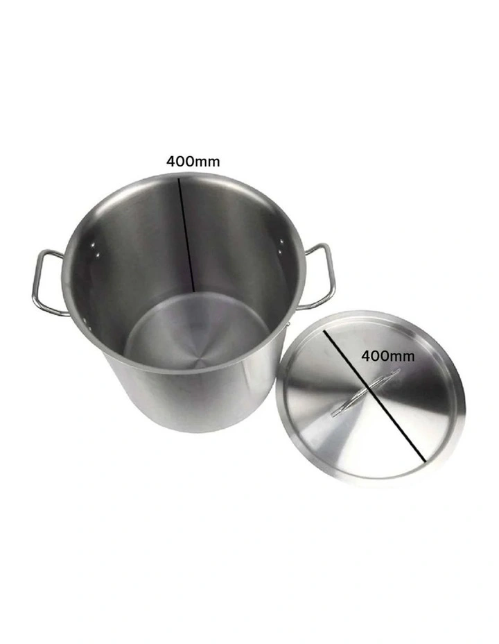 SOGA 18/10 Stainless Steel 50L Stock Pot with 33L Perforated Basket image 6