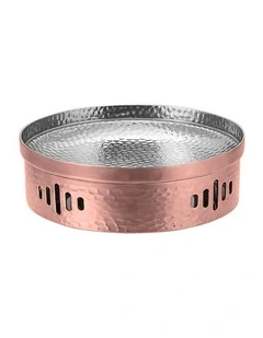 SOGA 26cm Hammered Dry Pot Rose Gold Stainless Steel