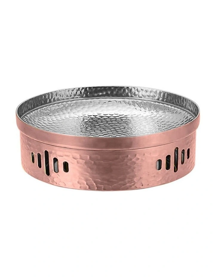 SOGA 26cm Hammered Dry Pot Rose Gold Stainless Steel image 1