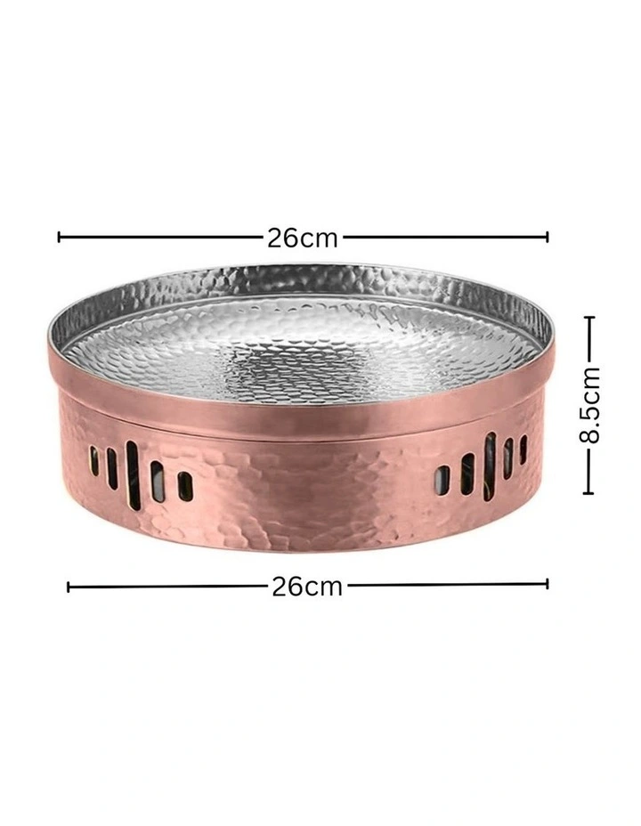 SOGA 26cm Hammered Dry Pot Rose Gold Stainless Steel image 6