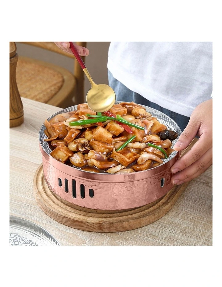 SOGA 26cm Hammered Dry Pot Rose Gold Stainless Steel image 7