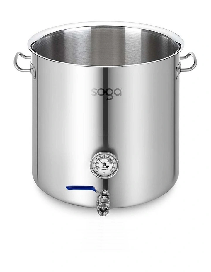 SOGA Stainless Steel Brewery Pot with Beer Valve No Lid 33L image 1