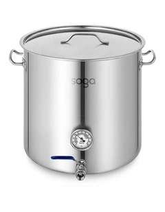 SOGA Stainless Steel Brewery Pot with Beer Valve 98L