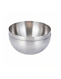 SOGA 20cm Salad Bowl Silver Stainless Steel