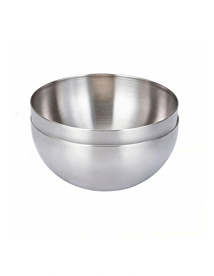 SOGA 20cm Salad Bowl Silver Stainless Steel image 1