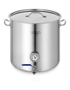 SOGA Stainless Steel Brewery Pot with Beer Valve 33L
