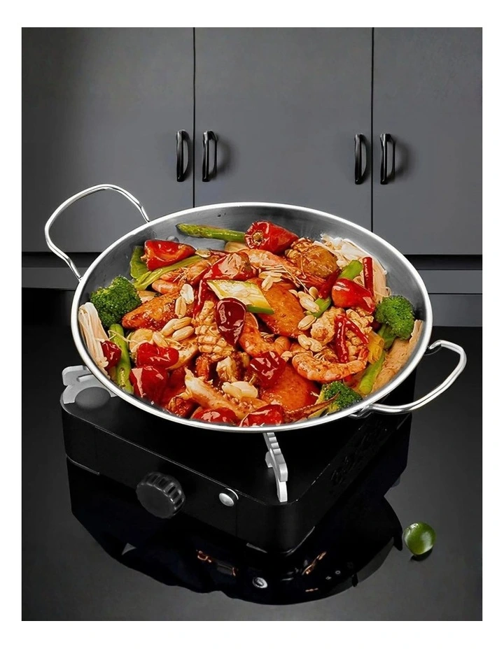 SOGA 21cm Dry Pot Silver Stainless Steel image 2