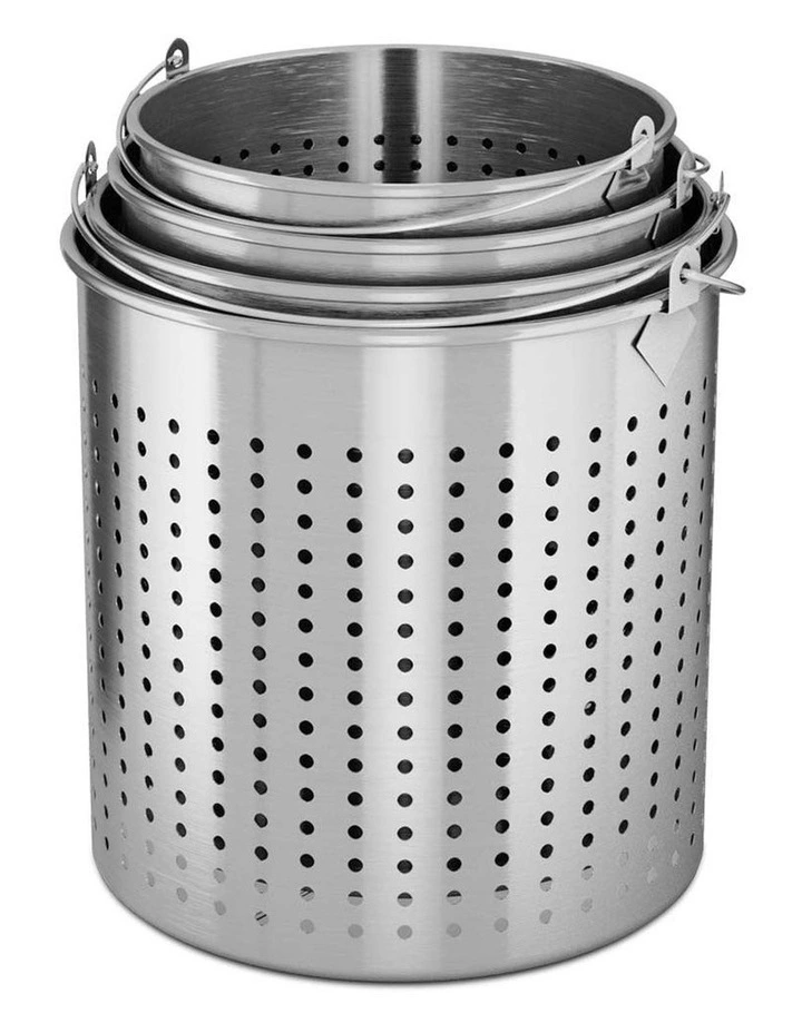 SOGA 2X 18/10 Stainless Steel 33L Perforated Stock Pot Basket image 4