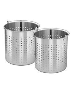 SOGA 2X 18/10 Stainless Steel 98L Perforated Stock Pot Basket