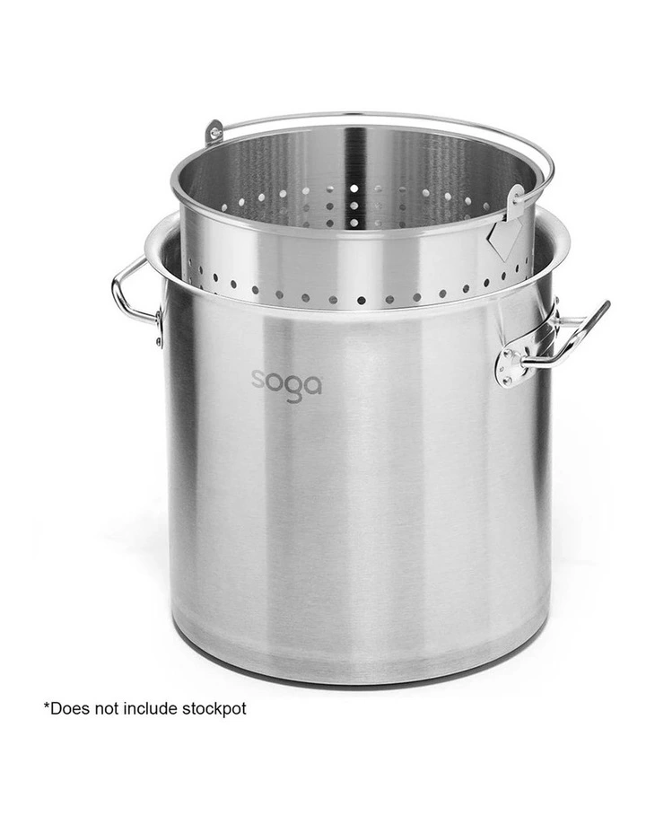 SOGA 18/10 Stainless Steel Perforated Stock Pot Basket 12L image 5
