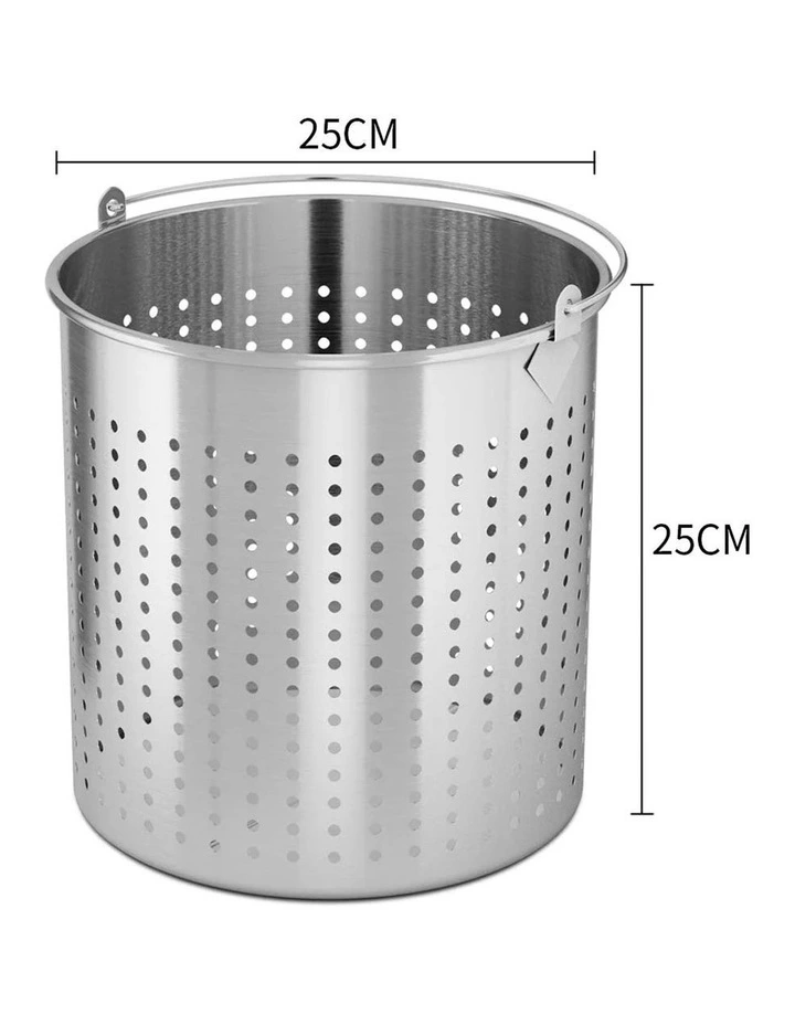 SOGA 18/10 Stainless Steel Perforated Stock Pot Basket 12L image 7