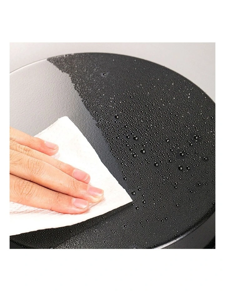 SOGA Round Black Steel Non-Stick Pizza Tray Set image 7