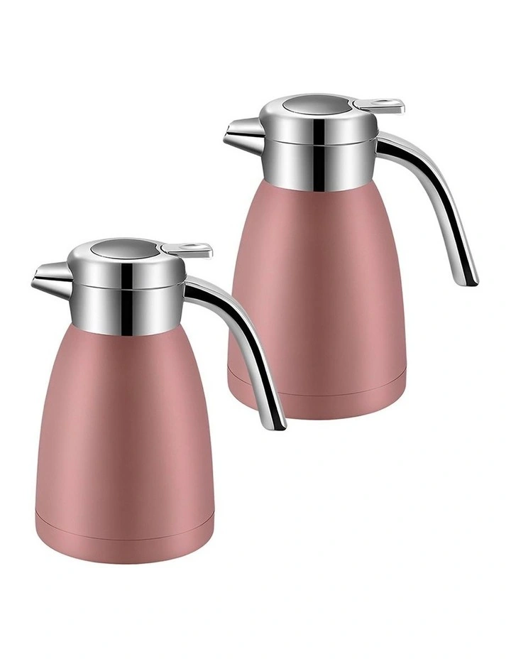 SOGA 2X 1.2L Stainless Steel Insulated Vacuum Flask - Pink image 1