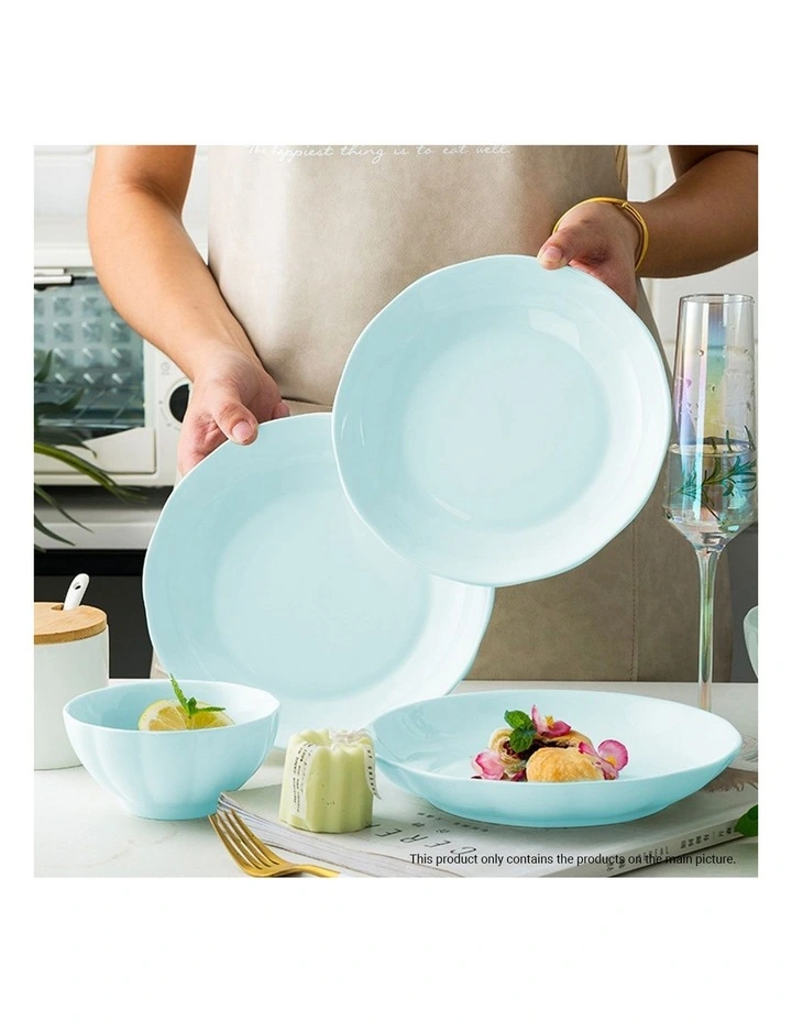 SOGA 6pc Light Blue Japanese Ceramic Dinnerware Plate Bowl Set Crockery image 4