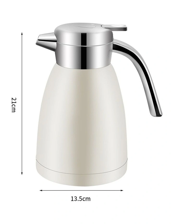 SOGA 2X 1.2LStainless Steel Insulated Vacuum Flask- WHITE image 7